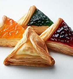 Puff Pastry triangles with jellied fruit filling